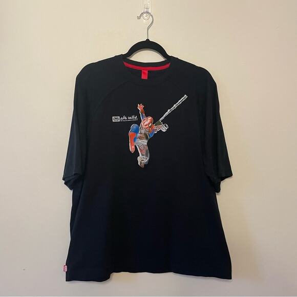 Vintage Y2K Ecko Unltd. L Spider-Man holographic short sleeve t-shirt black gray - Picture 1 of 7